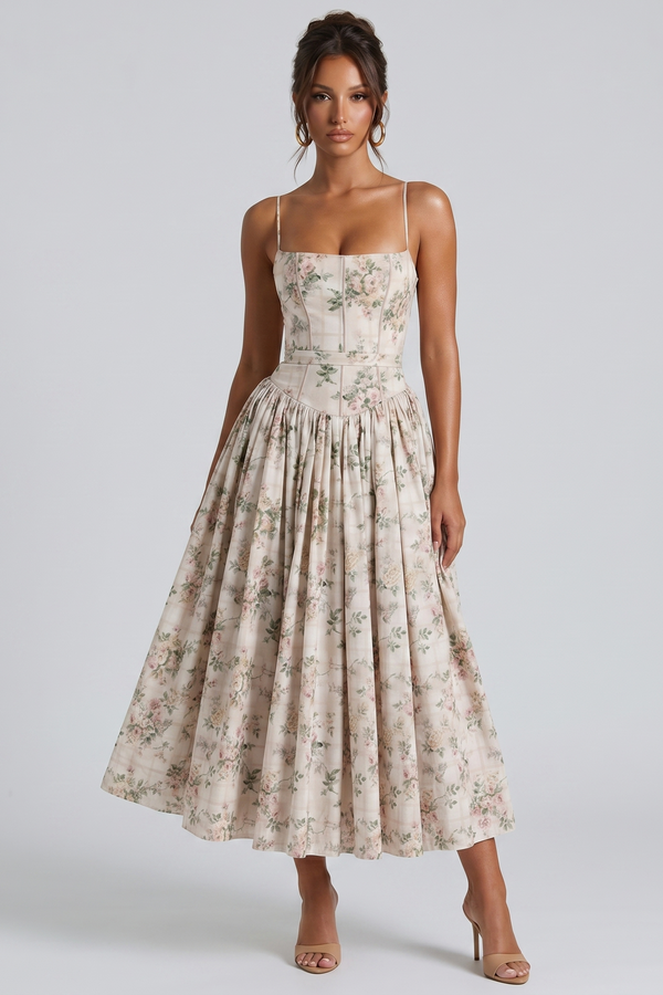 VESTIDO MIDI FLORAL